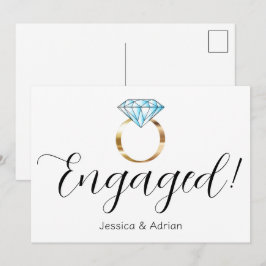 Anúncio Noivado de Anel de Diamante Envolvido Personalizad