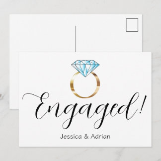 Anúncio Noivado de Anel de Diamante Envolvido Personalizad