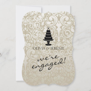 Anúncio Noivado De Bolo De Casamento