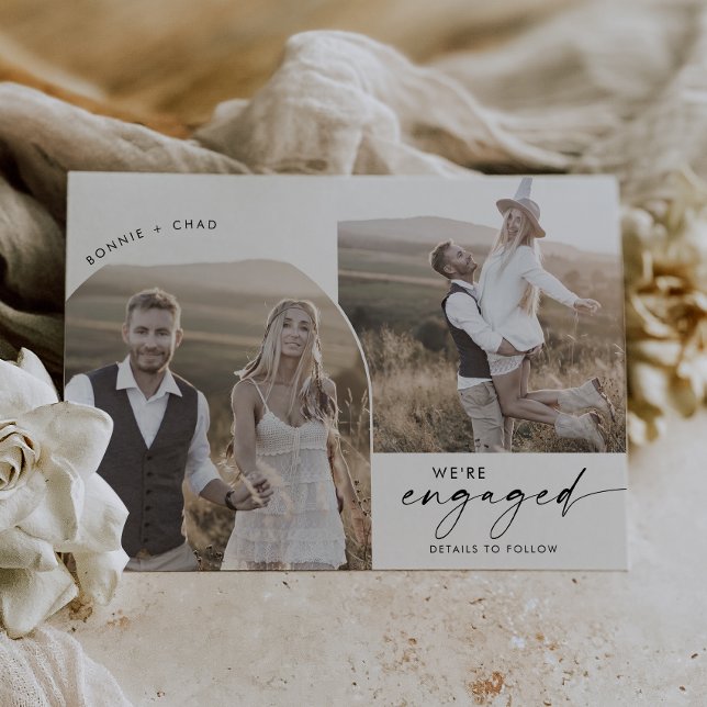 Anúncio Noivado de Fotografia do Modern Boho Arch 3 (Criador carregado)