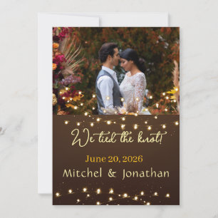 Anúncio Nós Amarrámos o Nó Marrom Moderno Foto Elegante