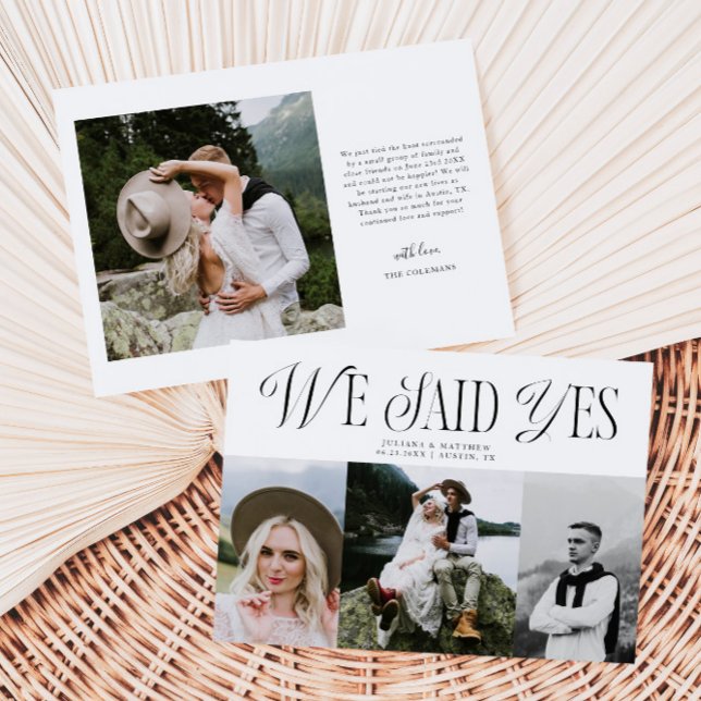 Anúncio Nós Dissemos Sim Vintage Elegance Weding Multi Fot (Criador carregado)