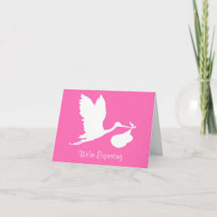 Anúncio Nós estamos esperando a cegonha do vôo