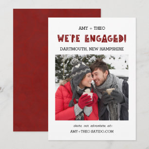 Anúncio Nós estamos noivos Foto Moderno Tendência Legal No