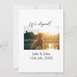 Anúncio Nós fugimos adicionar o nome do casal cidade, rece