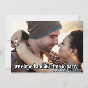 Anúncio Nós Fugimos Casamento Foto de Casamento Moderna