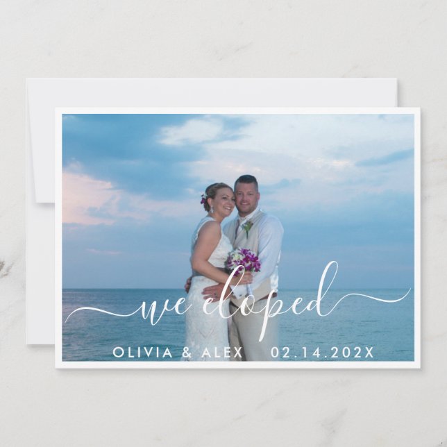 Anúncio Nós Fugimos Casamento Foto Personalizada (Frente)