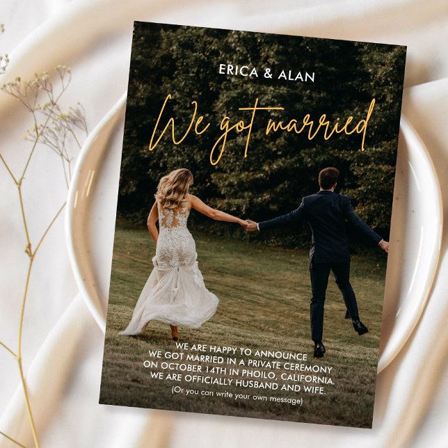 Anúncio Nós nos casamos foto casamento  (Criador carregado)