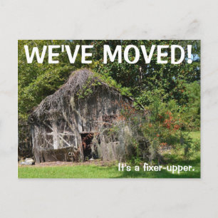 Anúncio Nós nos mudamos - Cartão postal de mudança de ende