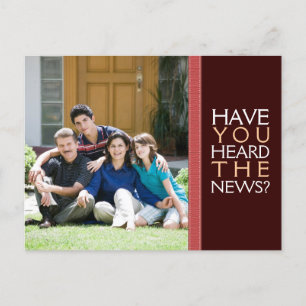 Anúncio Nós nos mudamos! Novo cartão postal de foto da cas