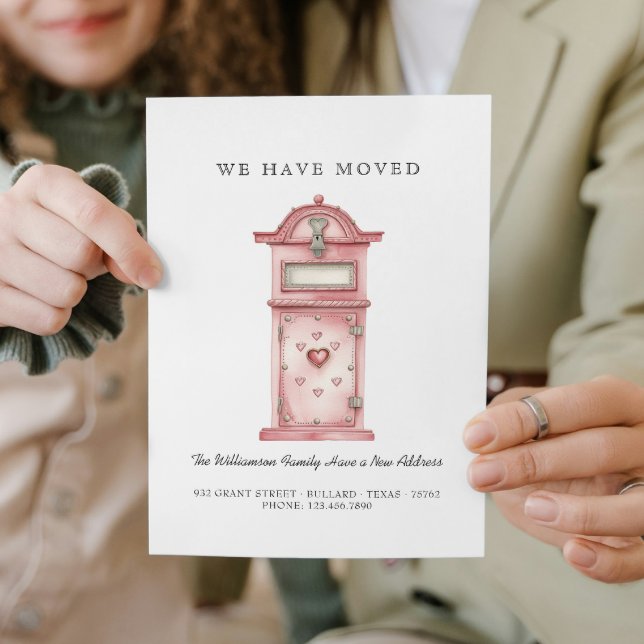 Anúncio Nós nos mudamos - Novo Endereço I Heart Mail Box (Criador carregado)