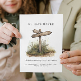 Anúncio Nós nos mudamos - Novo Endereço Placa de Trânsito