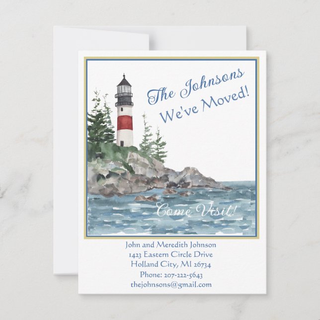 Anúncio Nós nos mudamos Orçamento de água do farol     (Frente)