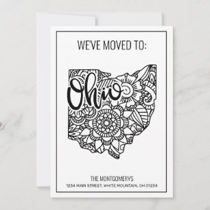 Anúncio Nós nos mudamos para Ohio State Floral Mandala