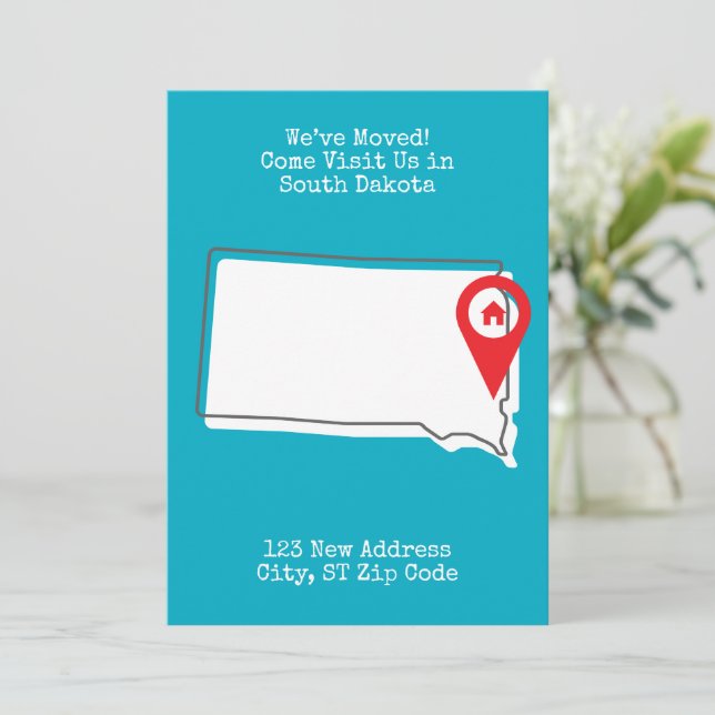 Anúncio Nós nos mudamos! Venha nos visitar em Dakota do Su (Em pé/Frente)