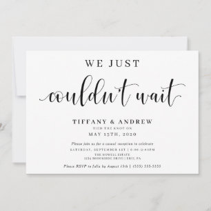 Anúncio Nós simplesmente não podíamos esperar Casamento