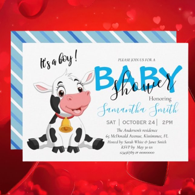 Anúncio Nossa! É um Menino! (Get ready to moo-ve over for some exciting news! We’re throwing a boho baby shower  )