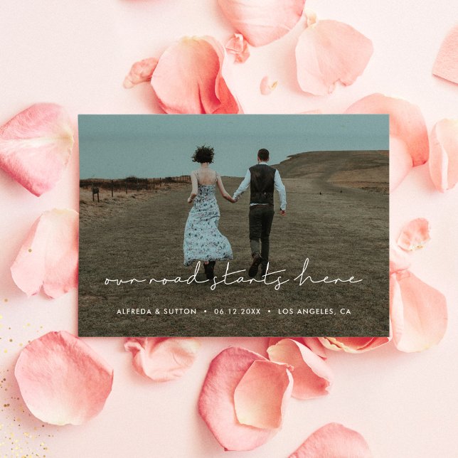 Anúncio Nossa estrada começa aqui Foto moderna minimalista (Criador carregado)