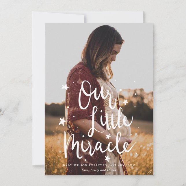 Anúncio Nossa Pequena Gravidez de Fotografia da Tipografia (Frente)