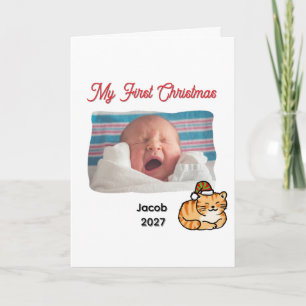 Anúncio Nossa Primeira Natal Perfeita com o Gatinho Ruivo
