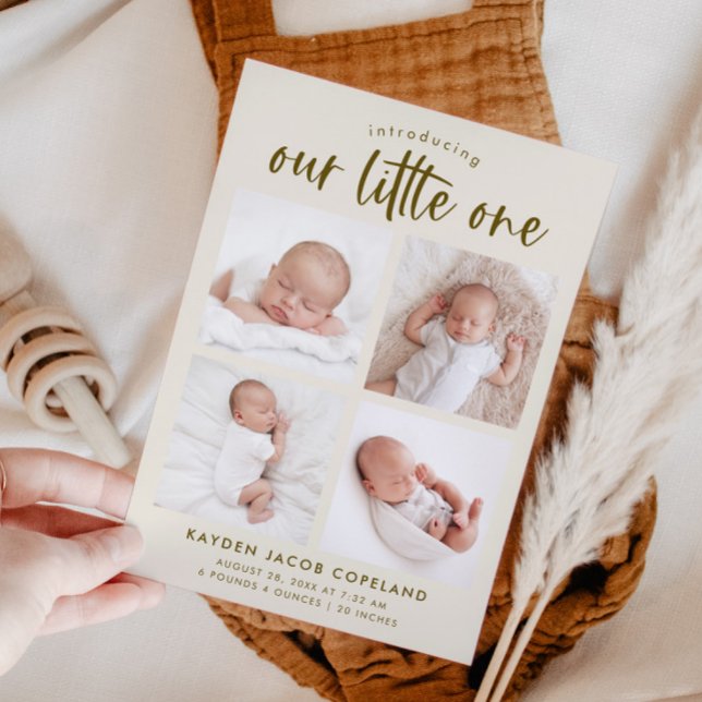 Anúncio Nosso Pequeno Creme Multi Foto Nascido (Criador carregado)