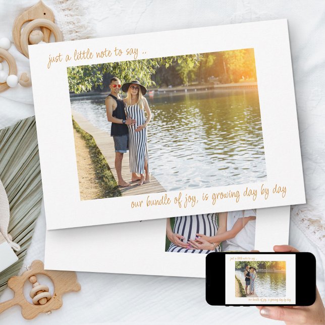 Anúncio Nota manuscrita casual para Digitar 2 Gravidez de  (Criador carregado)