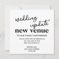 Nova Atualização De Casamento De Local Mudança De 