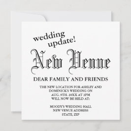 Anúncio Nova Atualização De Casamento Gótico De Venue Muda