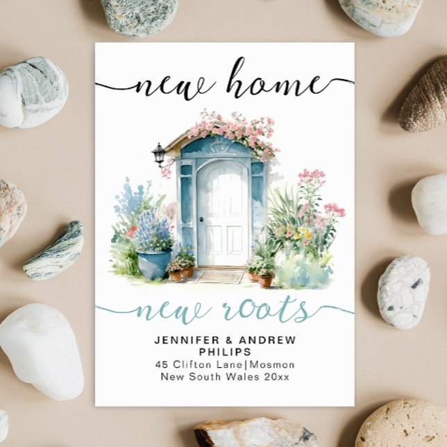 Anúncio Nova Caligrafia de Casas de Aquarelas do Retro Hom (Criador carregado)