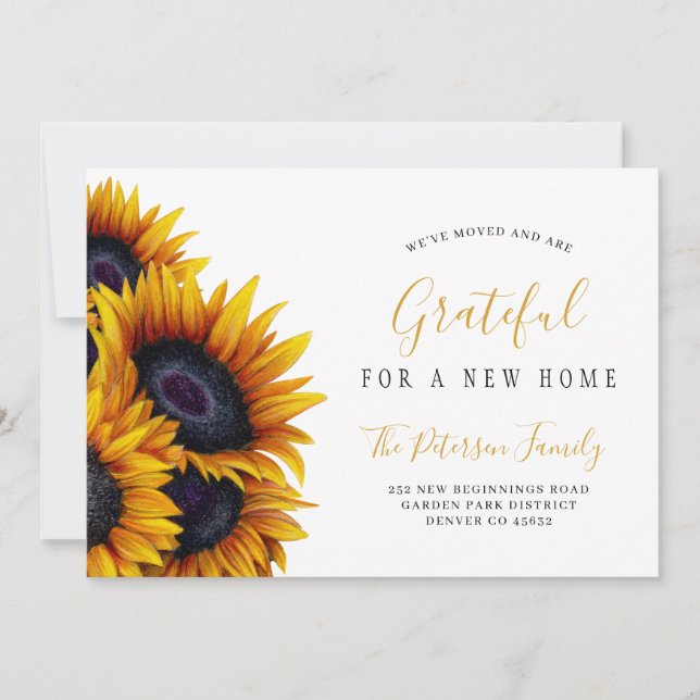 Anúncio Nova casa Ação de Graças mudança de endereço (Frente)