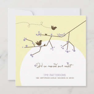 Anúncio Nova Casa da Família de Pássaros Roxos se Mudando 