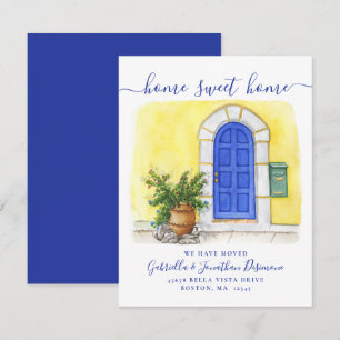 Anúncio Nova Casa Doce Água Cor Azul Amarelo