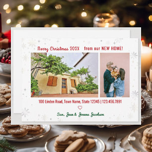 Anúncio Nova Casa Elegante Simples para Fotos de Natal