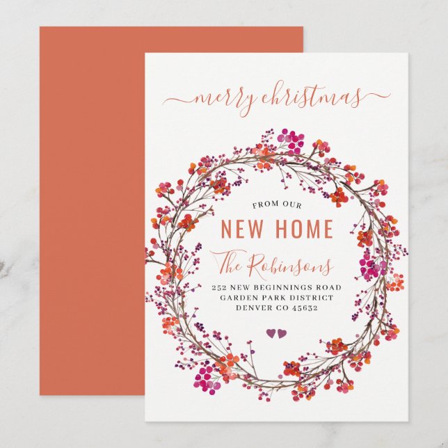 Anúncio Nova casa para a mudança do Natal (Frente/Verso)