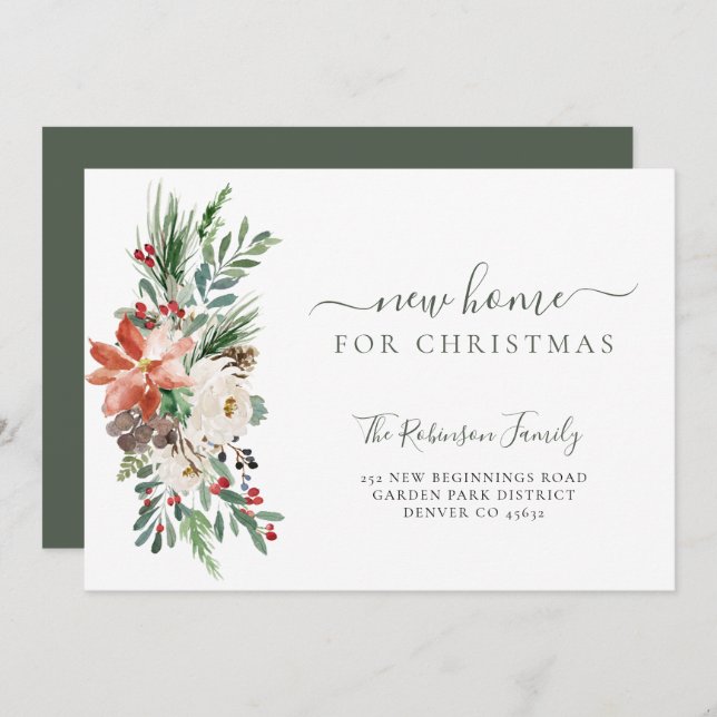 Anúncio Nova casa para as férias de Natal (Frente/Verso)