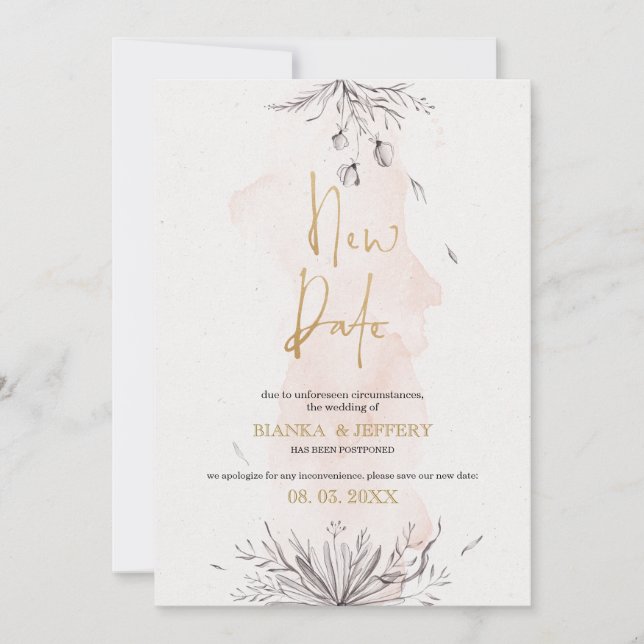 Anúncio Nova Data, Flores Pretas e Rosa (Frente)