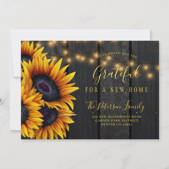 Anúncio Nova mudança de endereço Dia de Ação de Graças (Frente)