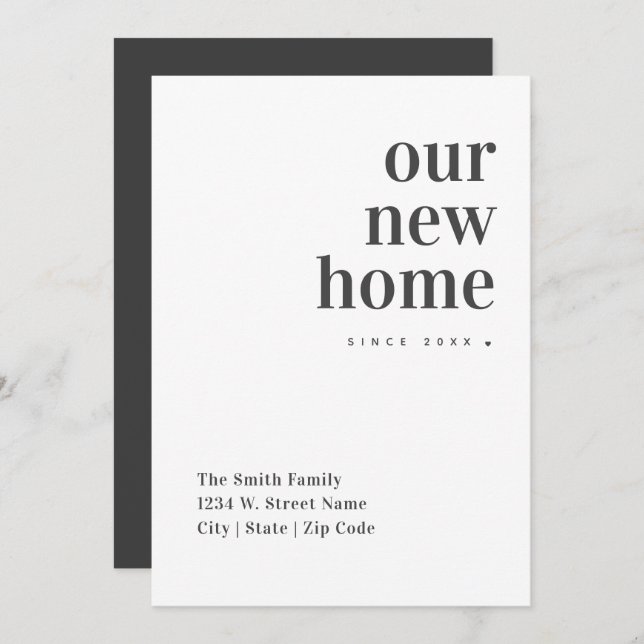 Anúncio Nova mudança de endereço moderna e moderna (Frente/Verso)