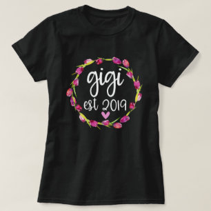 Anúncio novo 2019 da gravidez da camisa de Gigi