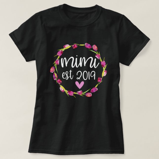 Anúncio novo 2019 da gravidez da camisa Mimi (Frente do Design)