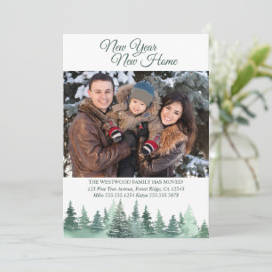 Anúncio Novo Ano em Movimento Floresta de Inverno em Nova 