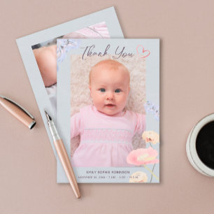 Anúncio Novo Bebê Obrigado Apresentando o Nascimento da Co