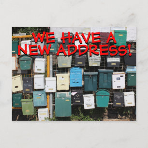 Anúncio Novo Cartão Postal de Mudança de Endereço