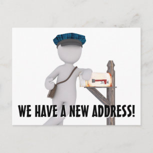 Anúncio Novo Cartão Postal de Mudança de Endereço