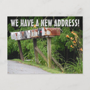 Anúncio Novo Cartão Postal de Mudança de Endereço