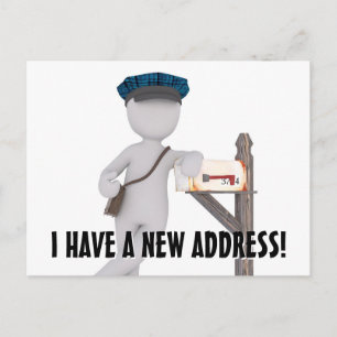 Anúncio Novo Cartão Postal de Mudança de Endereço