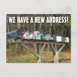 Anúncio Novo Cartão Postal de Mudança de Endereço