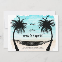 Anúncio Novo Endereço Divertido Flórida Palm Trees de Prai