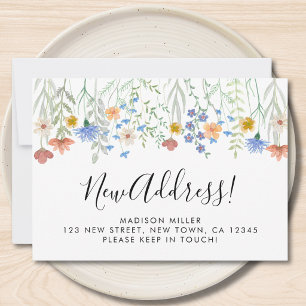 Anúncio Novo Endereço Flores Silvestres Mudança