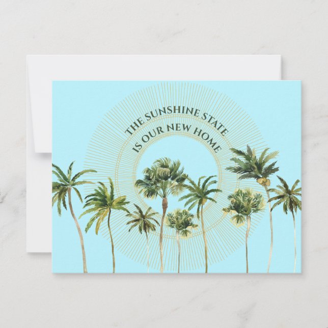 Anúncio Novo Endereço Palm Trees em Movimento na Flórida (Frente)